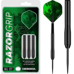 Designa Razor Grip V2 Darts - Steel Tip - M1 - Black