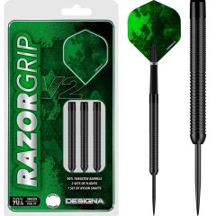 Designa Razor Grip V2 Darts - Steel Tip - M4 - Black