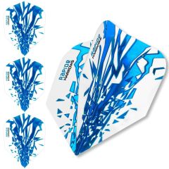 Harrows Rapide Flight Wit / Aqua Blauw | No6