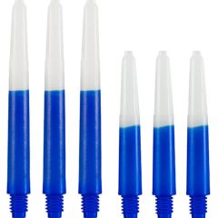 Nylon 2-Tone Dart Shafts Blauw/Wit | OP=OP