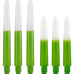 Nylon 2-Tone Dart Shafts Groen/Wit | OP=OP