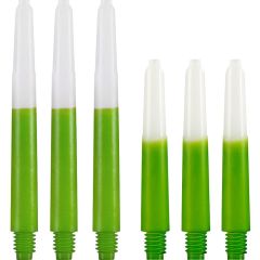 Nylon 2-Tone Dart Shafts Groen/Wit | OP=OP