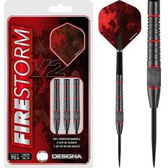 Designa Firestorm V2 Darts - Steel Tip - Knurled - Black