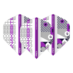 Peter Wright Hardcore Snakebite White & Purple - Dart Flights