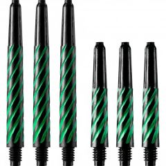 Nylon Spiroline Dart Shafts Zwart/Groen