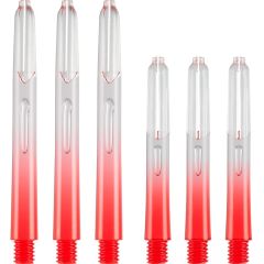 Nylon Vignette Gradient Plus 2-Tone Dart Shafts Rood/Clear