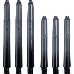 Nylon Vignette Plus 2-Tone Dart Shafts Zwart/Smokey Grijs