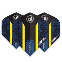 Winmau Prism Alpha Flight Extra Thick Black Blue & Yellow Stripe